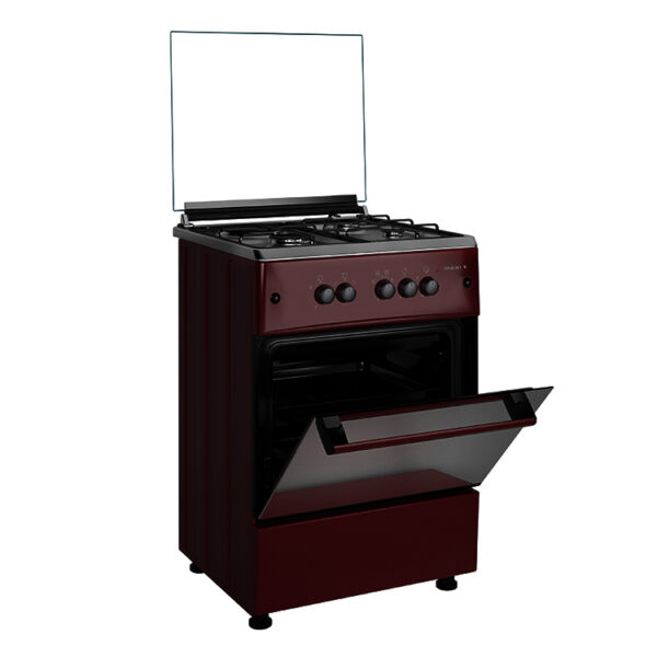 Maxi 60*60 (3+1) Burner Gas Cooker Red MAXI6060-M4-RED - Image 2