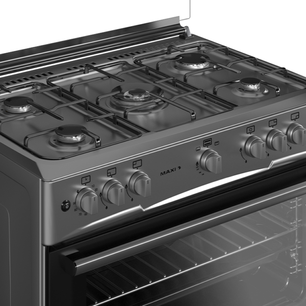 Maxi 60*90 5 Burner Gas Cooker INOX - Image 2