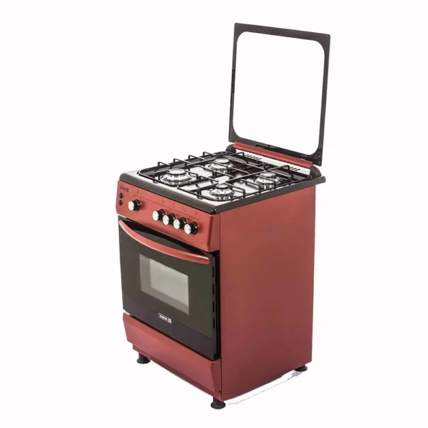 SCANFROST 60X60 3 Gas Burners 1 Hotplate Burgundy – APSCCKFG45 / CK6302R - Image 4