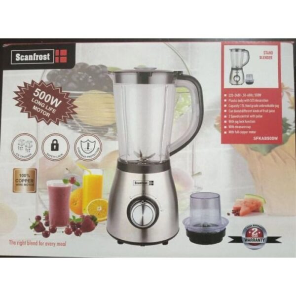 Scanfrost 1.5L Blender with Smoothie Maker SFKAB500W